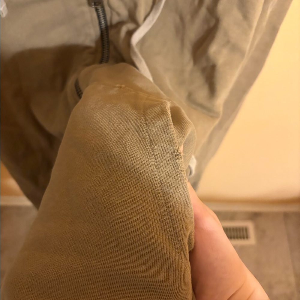 Allsaints dark tan/ brown distressed zip-up hoodie - Picture 6 of 7